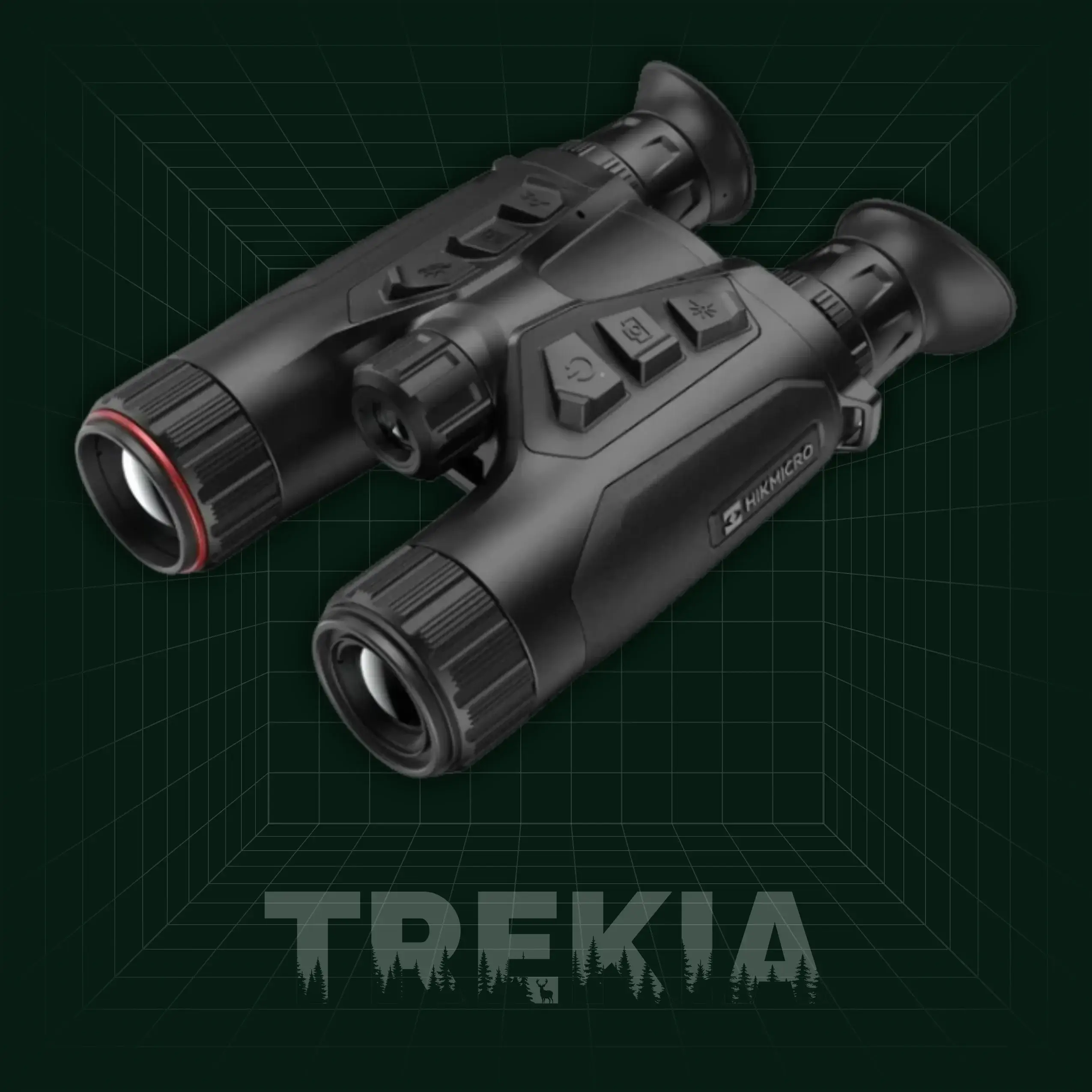 poľovnícky ďalekohľad hikmicro habrok HH35L na zelenom pozadí